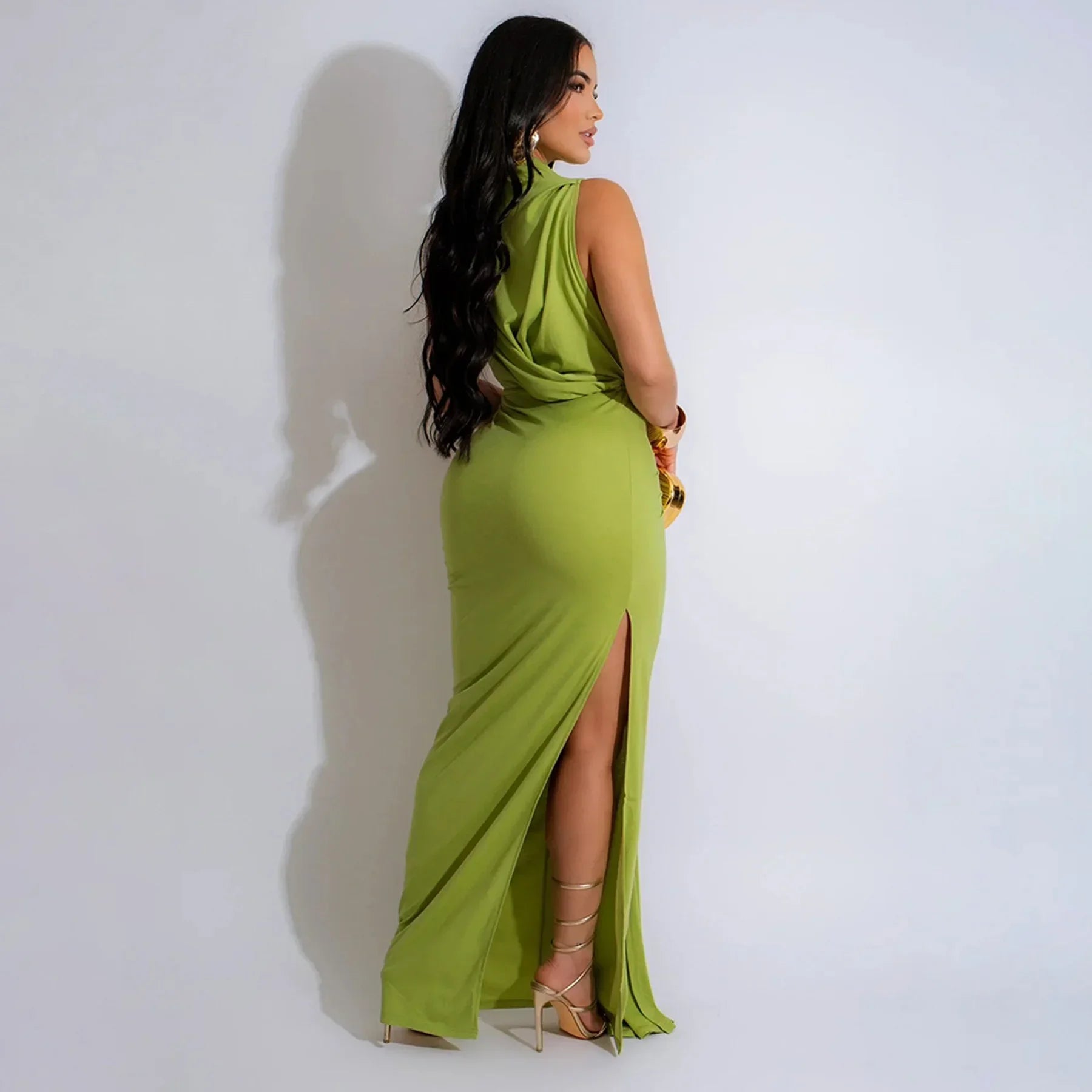 GlowGlam - High Split Bodycon Dress