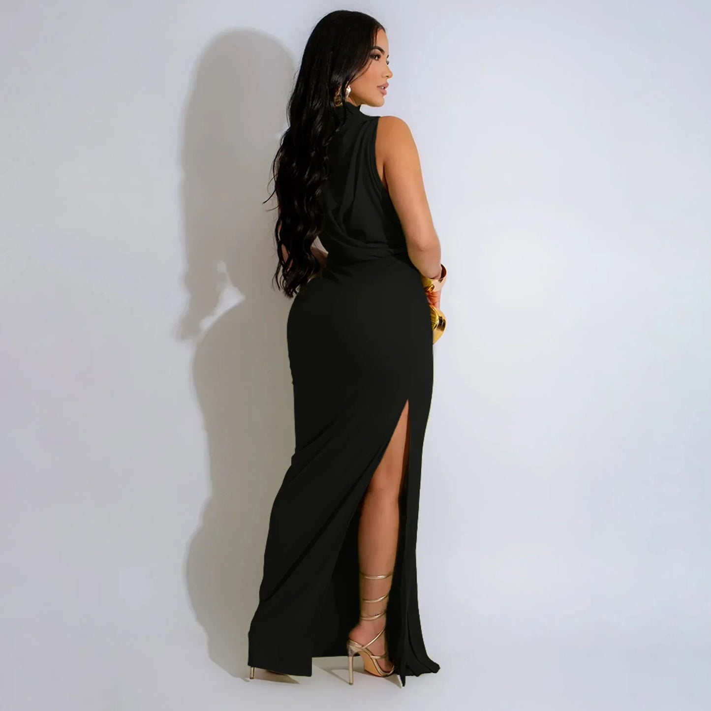 GlowGlam - High Split Bodycon Dress