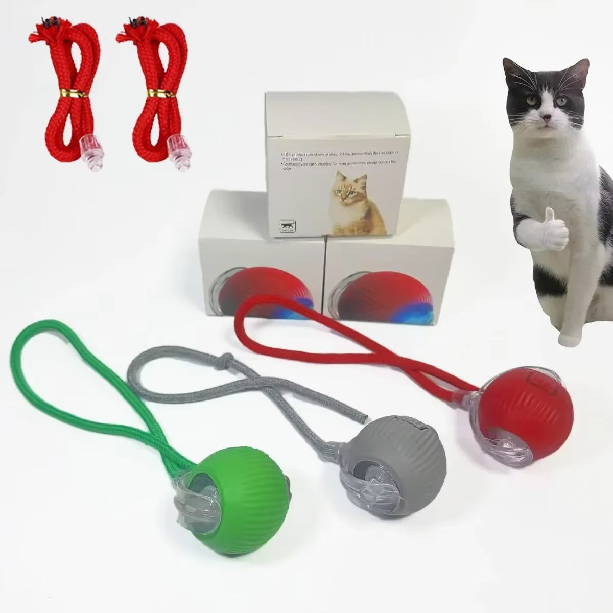 Automatic Rolling Ball Interactive Ball Cat Toys Pet Supplies Electric Dog Training Cat Teaser Simulated Rat Rechargeable